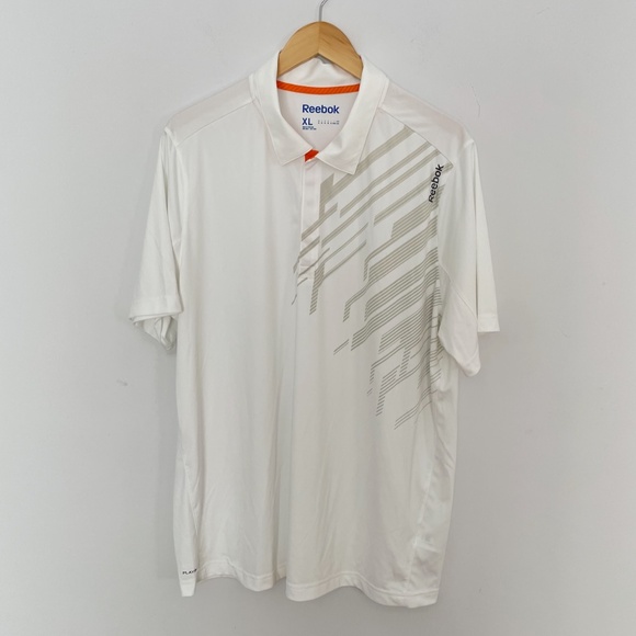 Reebok Men's Play dry Golf/Tennis White Polo Size XL - Picture 1 of 9